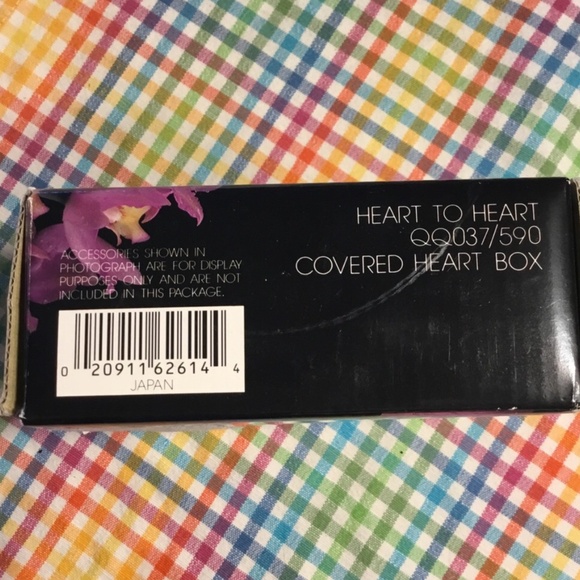 Vintage Studio Nova Crystal Covered "Heart to Heart" Jewelry Box Japan NIB - Picture 3 of 7